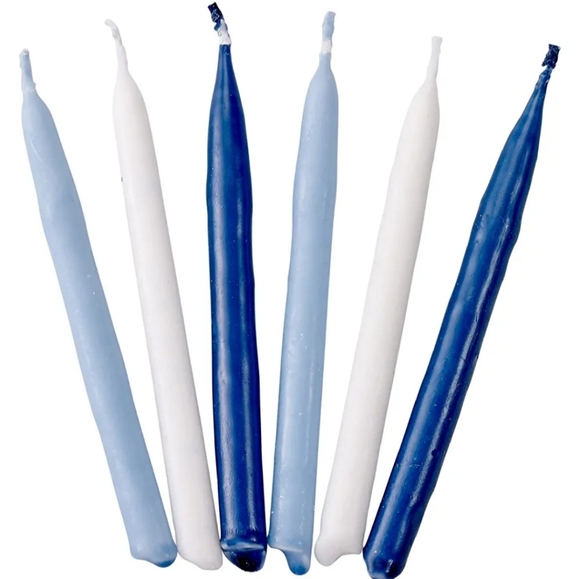 Hanukkah Chanukah Blue and White Candles Pack of 90 new in box - Picture 4 of 7